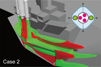 Jet flow of H3 Launch Vehicle picture: Case 2