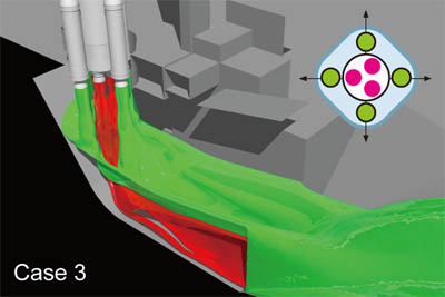 Jet flow of H3 Launch Vehicle picture: Case 3