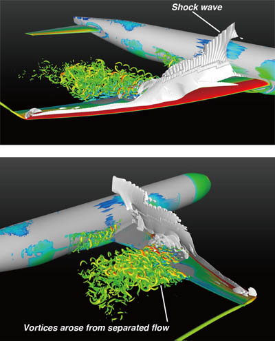 Transonic buffet of airplane picture02