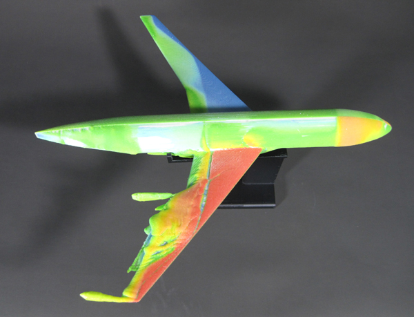 The 3D model made by 3D printer shows transonic buffet on aircraft.