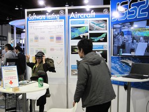 Picture of SC19 JAXA Booth with visitors