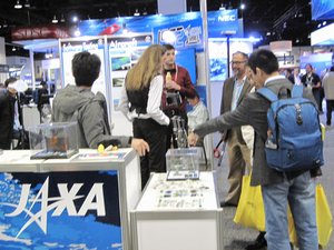 Picture of SC19 JAXA Booth with visitors